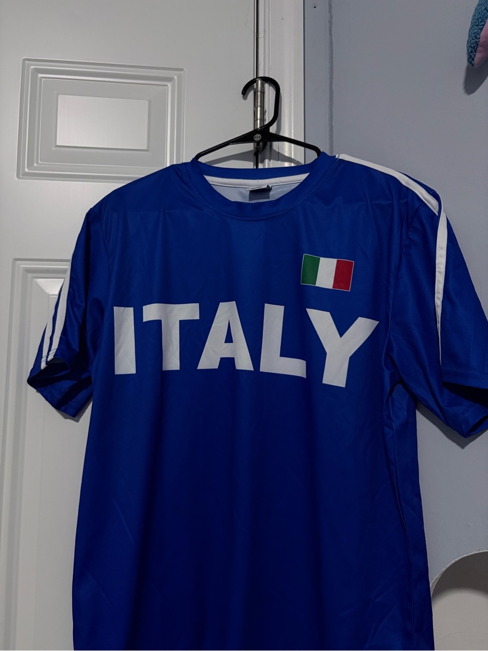 Fiesta Blue Italy Graphic Men's Soccer Jersey